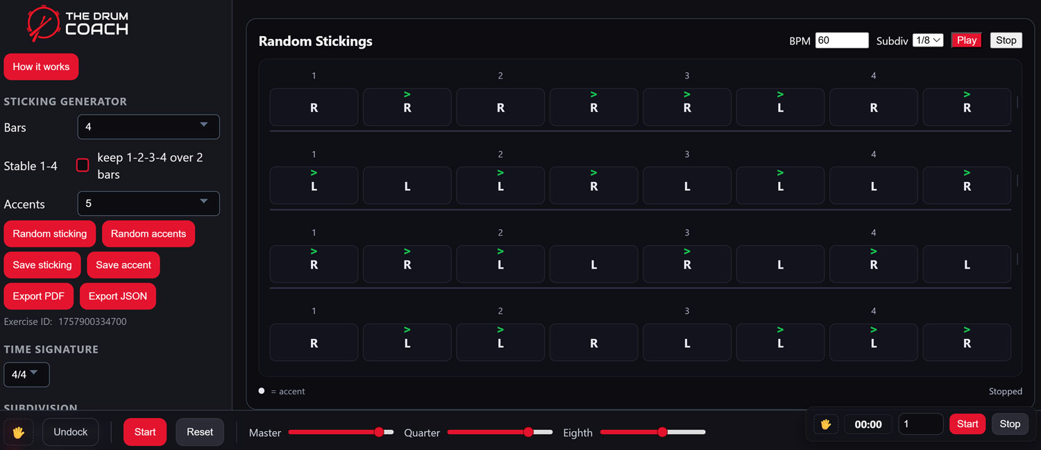 Sticking and Accent Generator Tool Preview